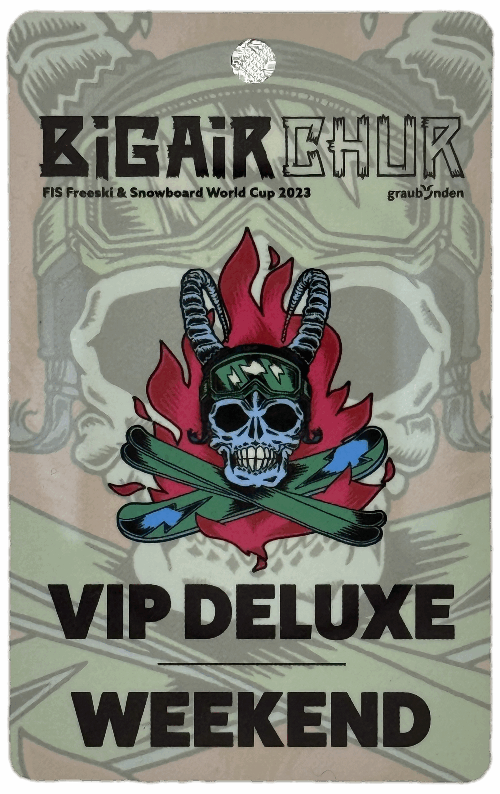 VIP-pas met gepersonaliseerde bedrukking voor evenementen, voorzien van perforatie voor een lanyard