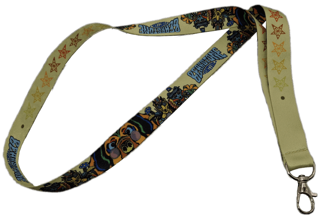 Bedrukt sleutelkoord met kleurrijk ontwerp. Bedrukt sleutelkoord met kleurrijk ontwerp