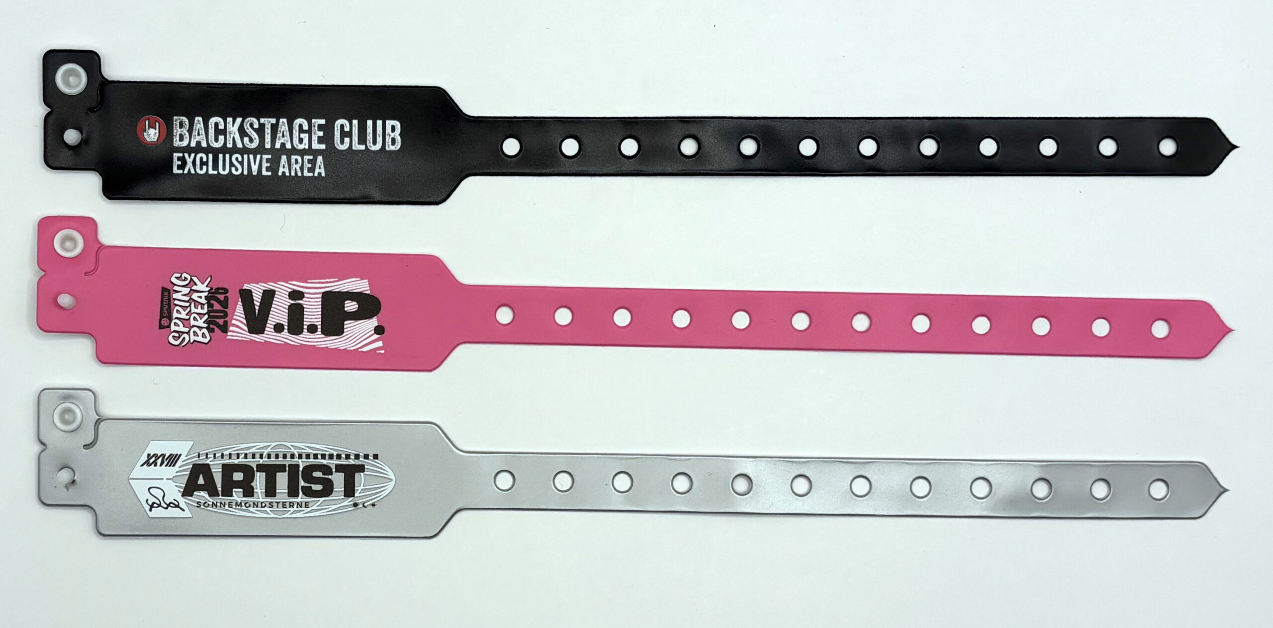 Op maat bedrukte plastic toegangspasjes voor festivals en evenementen